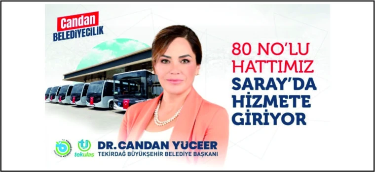 BÜYÜKŞEHİR’İN 80 NO’LU HAT HİZMETİ SARAY’DA DEVREYE GİRİYOR