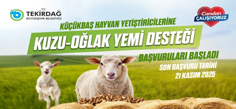 BÜYÜKŞEHİR’DEN KÜÇÜKBAŞ YETİŞTİRİCİLERİNE YEM DESTEĞİ