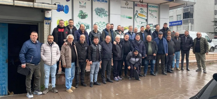 MUSTAFA AS, ÇERKEZKÖYLÜ NAKLİYECİLERİ İLE BULUŞTU