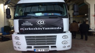 ÇERKEZKÖY'ÜN YARDIMLARI ELAZIĞ'A ULAŞTI