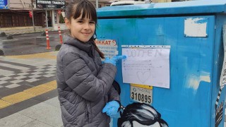 MİNİK ÖĞRENCİDEN “EVDE KAL” ÇAĞRISI