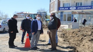 YAĞMUR SUYU HATTI ÇALIŞMALARI SÜRÜYOR