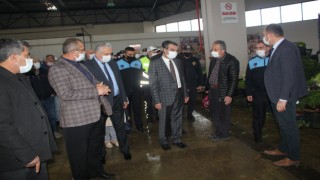 PAZAR YERİNDE KORONAVİRÜS DENETİMİ