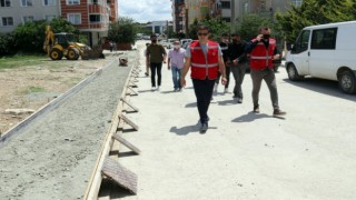 GÜLÜMSER SOKAK’TA KALDIRIM ÇALIŞMASI TAMAMLANDI