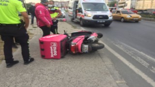 YILDIZKENT’TE MOTOSİKLET İLE KAMYON ÇARPIŞTI