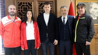 BAŞARILI SPORCUMUZ SUDENAZ KAYA’DAN ZİYARET