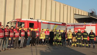 ÇOSB’DE KOMŞU İŞLETMELER ARASI YANGIN TATBİKATI
