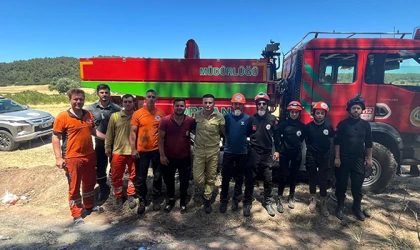 ÇANAKKALE’DEKİ YANGINA DESTEK İÇİN GİTTİLER