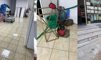 İŞ YERİNİ HER GÜN SU BASAN ESNAF ÇÖZÜM BEKLİYOR