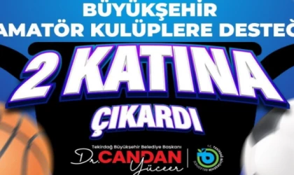 TEKİRDAĞ BÜYÜKŞEHİR, AMATÖR SPOR KULÜPLERİNE DESTEĞİ 8 MİLYON LİRAYA YÜKSELTTİ