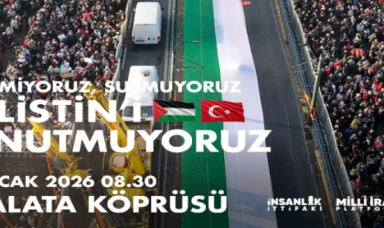 ÇERKEZKÖY’DEN GALATA KÖPRÜSÜ’NE FİLİSTİN İÇİN YÜRÜYÜŞE KATILIM ÇAĞRISI