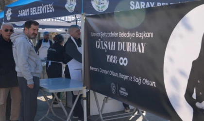 SARAY BELEDİYESİ GÜLŞAH DURBAY HAYRINA LOKMA DAĞITTI