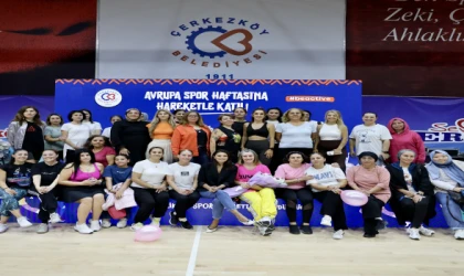 Çerkezköy’de kadınlar Avrupa Spor Haftası’nda sporla buluştu