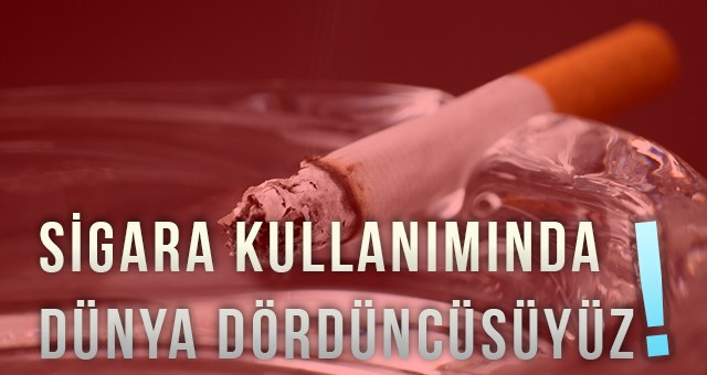 SİGARA KULLANIMINDA DÜNYA DÖRDÜNCÜSÜYÜZ