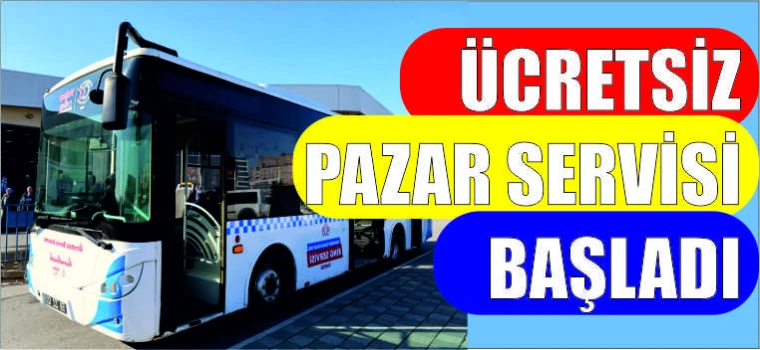 ÇERKEZKÖY'DE ÜCRETSİZ PAZAR YERİ SERVİSİ BAŞLADI