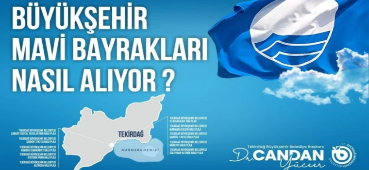 TEKİRDAĞ MAVİ BAYRAKLI PLAJLARDA ZİRVEYİ ZORLUYOR
