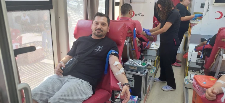 ÇERKEZKÖY KAYMAKAMLIĞI VE MAHALLE MUHTARLARINDAN KAN BAĞIŞI KAMPANYASI