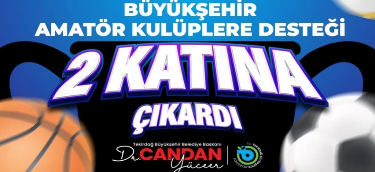 TEKİRDAĞ BÜYÜKŞEHİR, AMATÖR SPOR KULÜPLERİNE DESTEĞİ 8 MİLYON LİRAYA YÜKSELTTİ