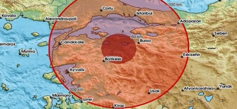 Balıkesir’de 6,1 Büyüklüğünde Deprem: Marmara Genelinde Hissedildi