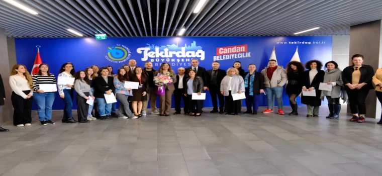 BÜYÜKŞEHİR’İN ALMANCA KURSUNDA İLK MEZUNLAR SERTİFİKALARINI ALDI