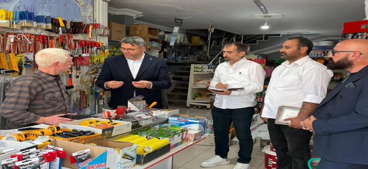 AK PARTİ ÇERKEZKÖY İLÇE BAŞKANLIĞI KIZILPINAR’DA ESNAF ZİYARETLERİ GERÇEKLEŞTİRDİ