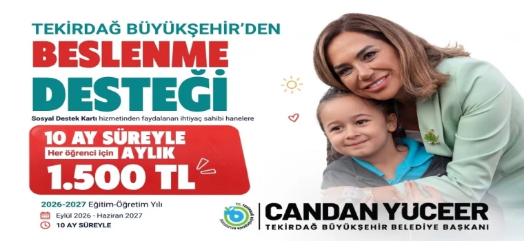 Büyükşehir’den öğrencilere aylık 1.500 TL beslenme desteği