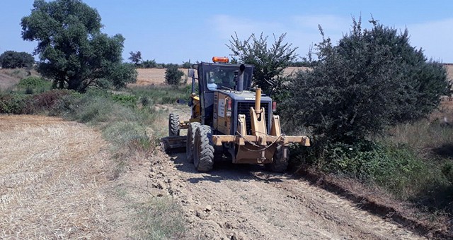 TARLA YOLU TESVİYE ÇALIŞMALARI DEVAM EDİYOR