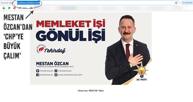 MESTAN ÖZCAN’DAN ‘CHP’YE BÜYÜK ÇALIM’