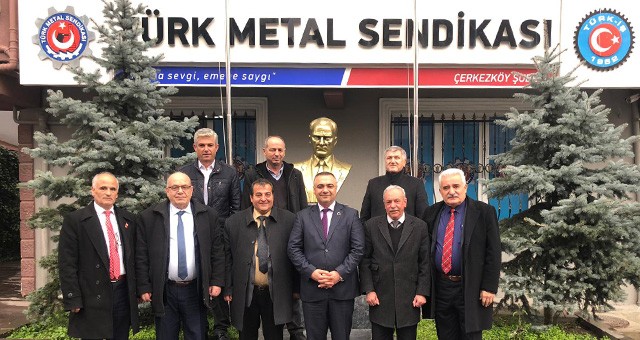 ÇERKEZKÖY’DEKİ MAHALLE MUHTARLARINDAN KOÇAK’A ZİYARET