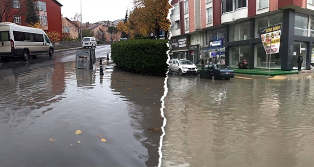 ÇERKEZKÖY’DE ŞİDDETLİ YAĞMUR