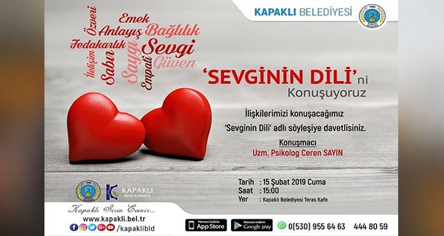 KAPAKLI’DA SEVGİNİN DİLİ KONUŞULACAK