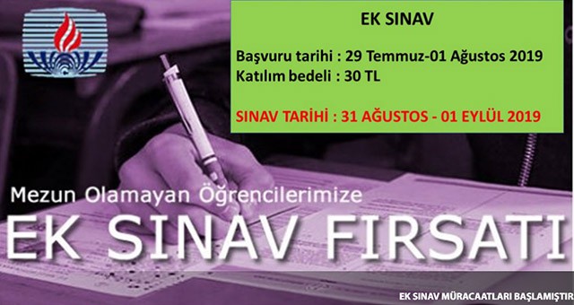 AÇIKÖĞRETİM LİSE ÖĞRENCİLERİNE EK SINAV FIRSATI