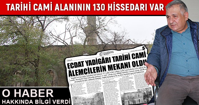 TARİHİ CAMİ İÇİN TEK ÇÖZÜM VAKIFLAR MÜDÜRLÜĞÜ