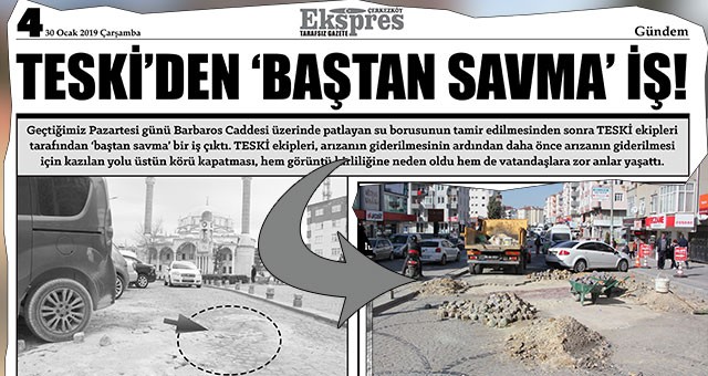 ‘BAŞTAN SAVMA’ İŞ BAŞA ALINDI