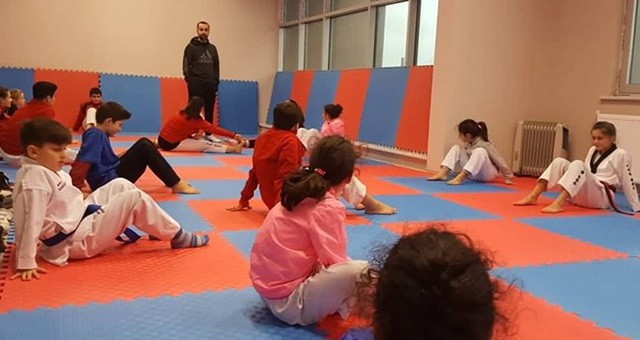 TAEKWONDO SEVERLER HEM EĞLENİYOR HEM ÖĞRENİYOR