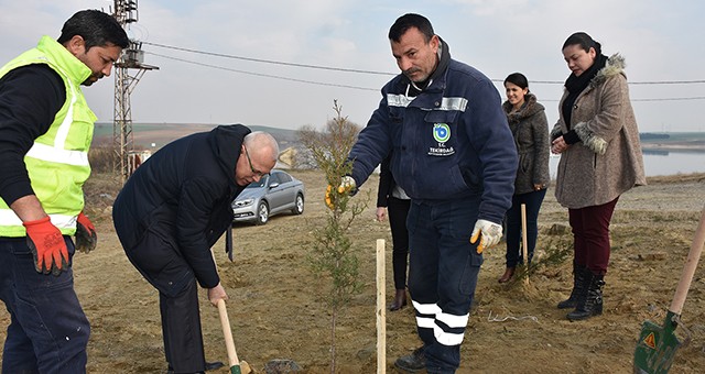 BİN 200 FİDAN TOPRAKLA BULUŞTU