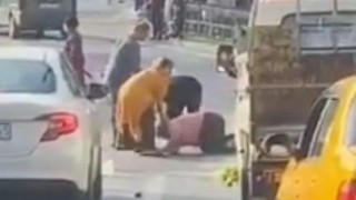 SAÇINDAN TUTUP YERDE SÜRÜKLEDİ