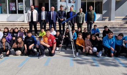 MÜJGAN SERKAN KARAGÖZ ORTAOKULU’NA TELESKOP HEDİYE EDİLDİ