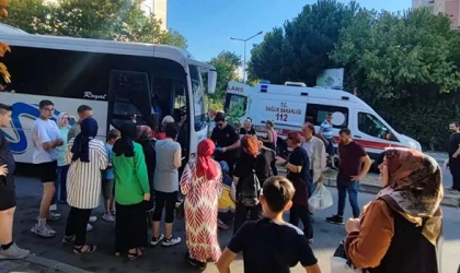 KARŞIDAN KARŞIYA GEÇMEK İSTEYEN YAYAYA OTOBÜS ÇARPTI