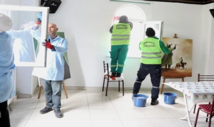 ÇERKEZKÖY BELEDİYESİ İBADETHANELERDE TEMİZLİK ÇALIŞMASI YAPIYOR