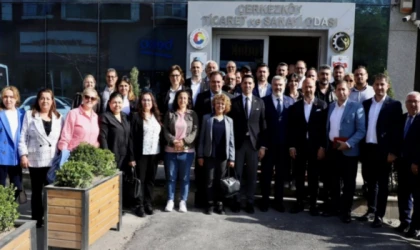 CHP İL VE ÇERKEZKÖY İLE KAPAKLI İLÇE YÖNETİMİNDEN ÇTSO’YA ZİYARET