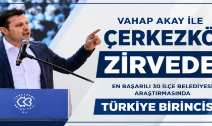 VAHAP AKAY İLE ÇERKEZKÖY BAŞARIDA TÜRKİYE ZİRVESİNDE
