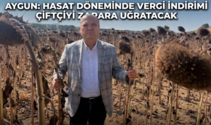 Aygun: “Hasat döneminde vergi indirimi çiftçiyi zarara uğratacak”