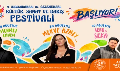 SARAY’DA 9. ULUSLARARASI KÜLTÜR, SANAT VE BARIŞ FESTİVALİ 24-30 AĞUSTOS’TA