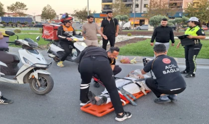 Narin Kavşağı’nda motosiklet yayaya çarptı